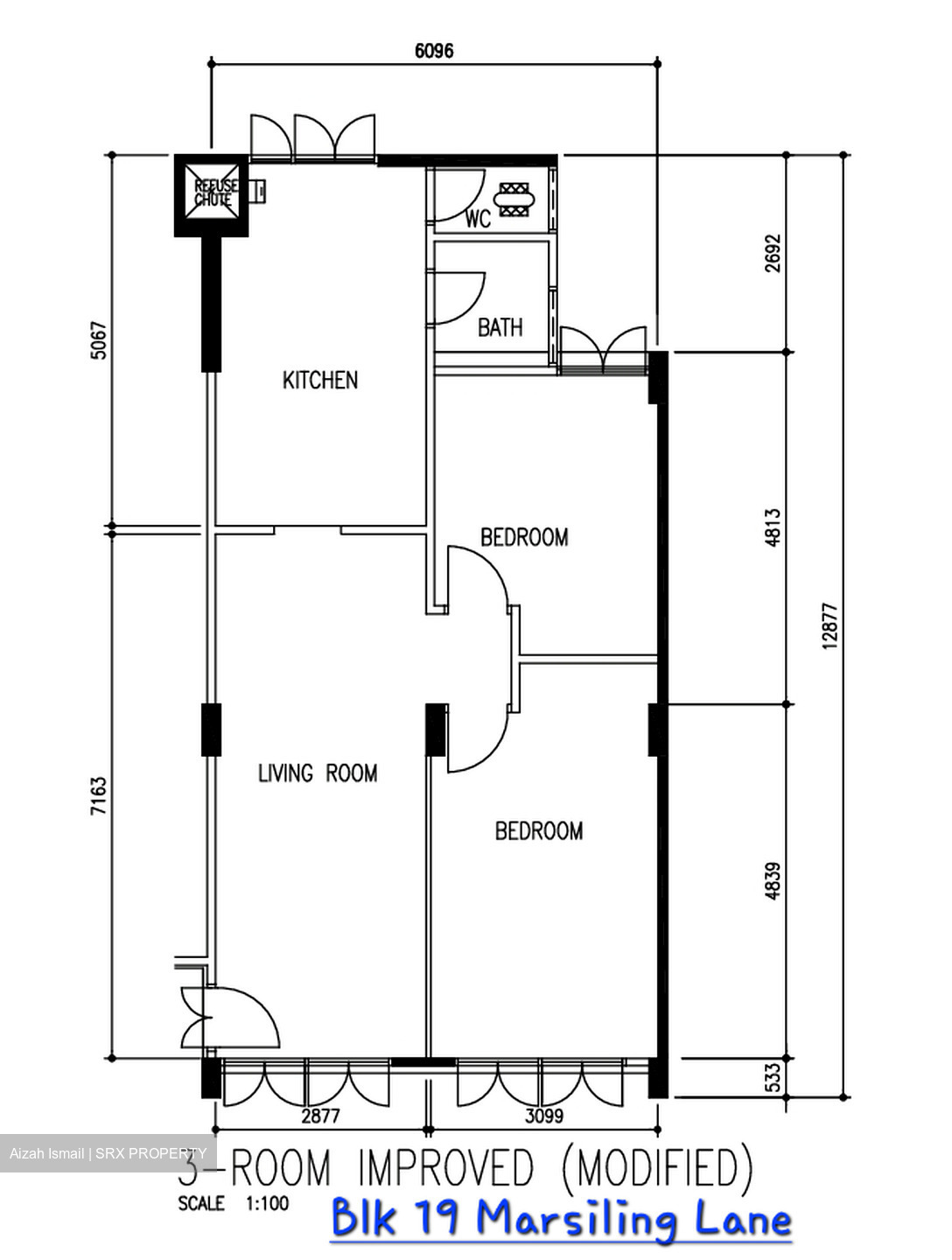 Blk 19 Marsiling Road (Woodlands), HDB 3 Rooms #510102371